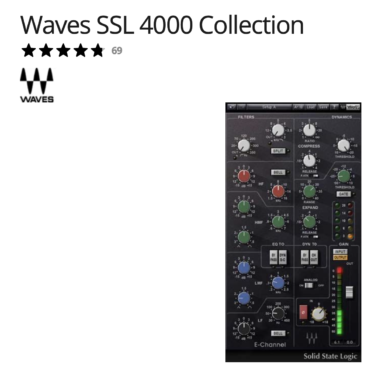 レコーディングプラグイン SSL 4000コレクション waves 導入